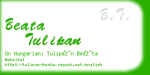 beata tulipan business card